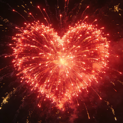 Heart-Shaped Wedding Fireworks Set